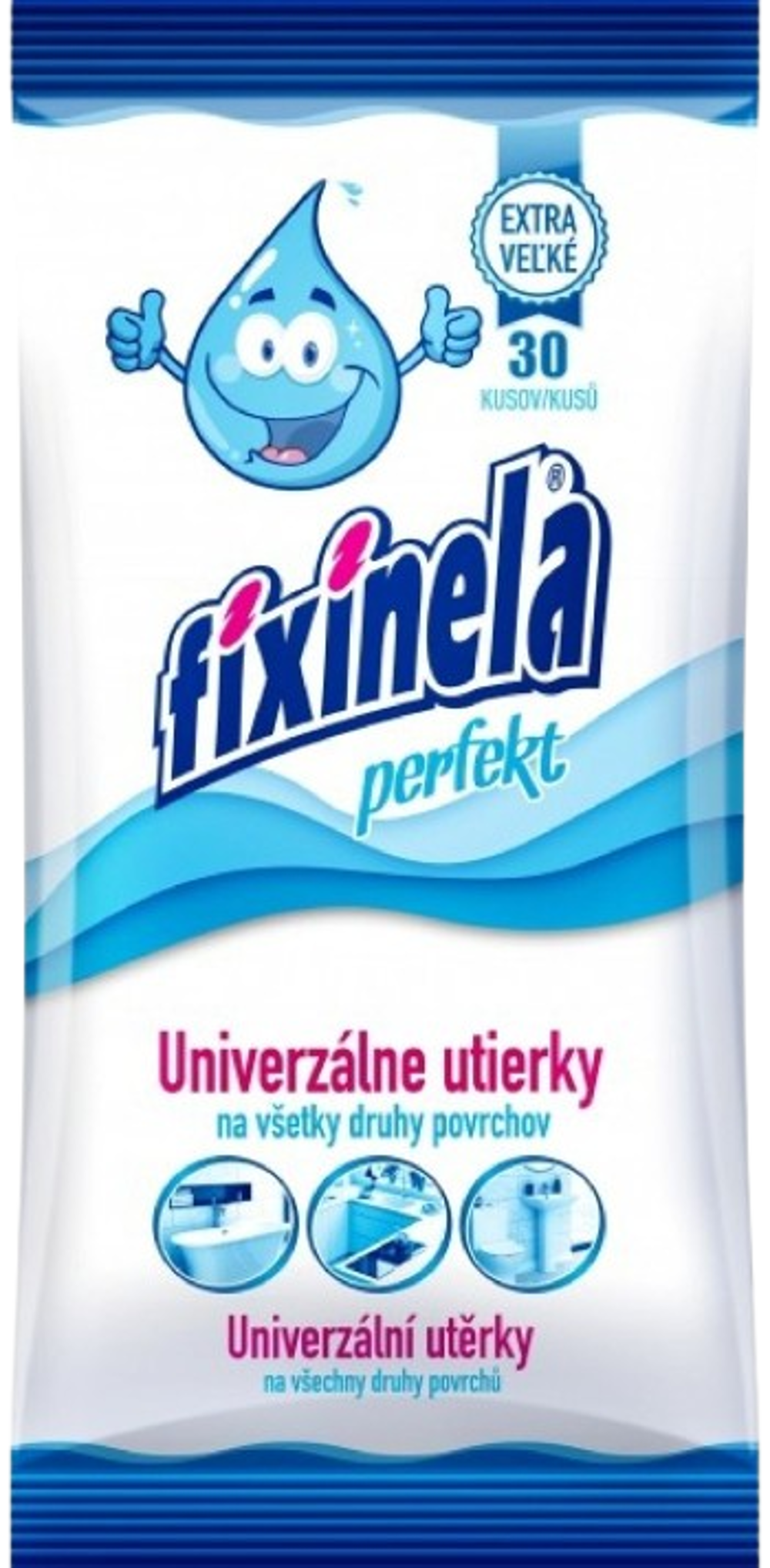 Fixinela perfekt univerzální vlhčené ubrousky 30ks