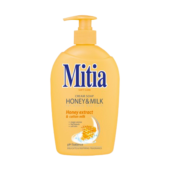 Mitia tekuté mýdlo 500ml Honey&Milk s dávkovačem