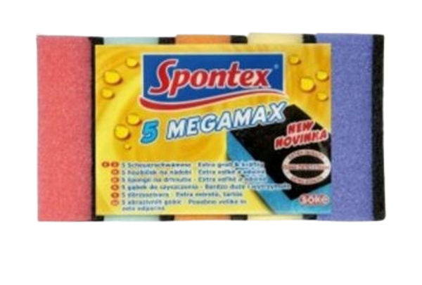 Spontex 5 MEGAMAX houba na nádobí extra velká, 5ks