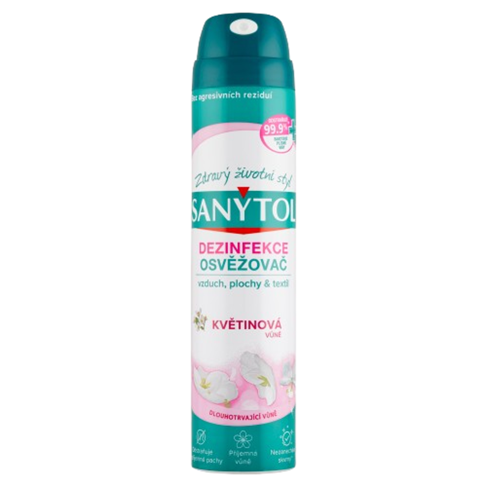 SANYTOL dezinfekční osvěžovač vzduchu Květinová vůně 300ml