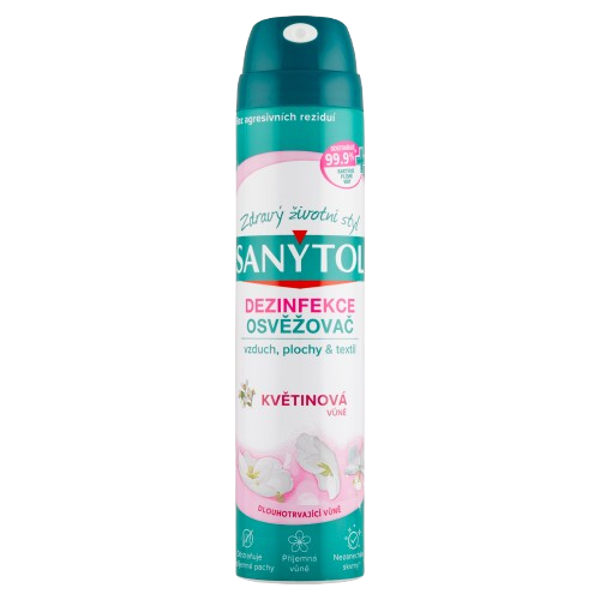 SANYTOL dezinfekční osvěžovač vzduchu Květinová vůně 300ml