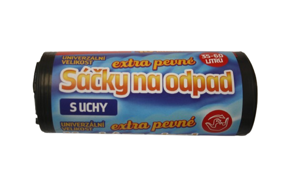 Pytel na odpad LDPE 35, 60l, 10ks/role, univerzální s uchy