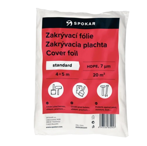 Zakrývací fólie 4x5m HDPE 7my