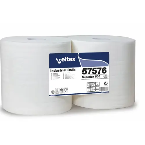 Průmyslová papírová utěrka CELTEX Superlux 500, šířka 26,5cm, 3vrstvy - 2ks