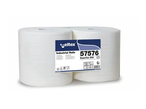 Průmyslová papírová utěrka CELTEX Superlux 500, šířka 26,5cm, 3vrstvy - 2ks