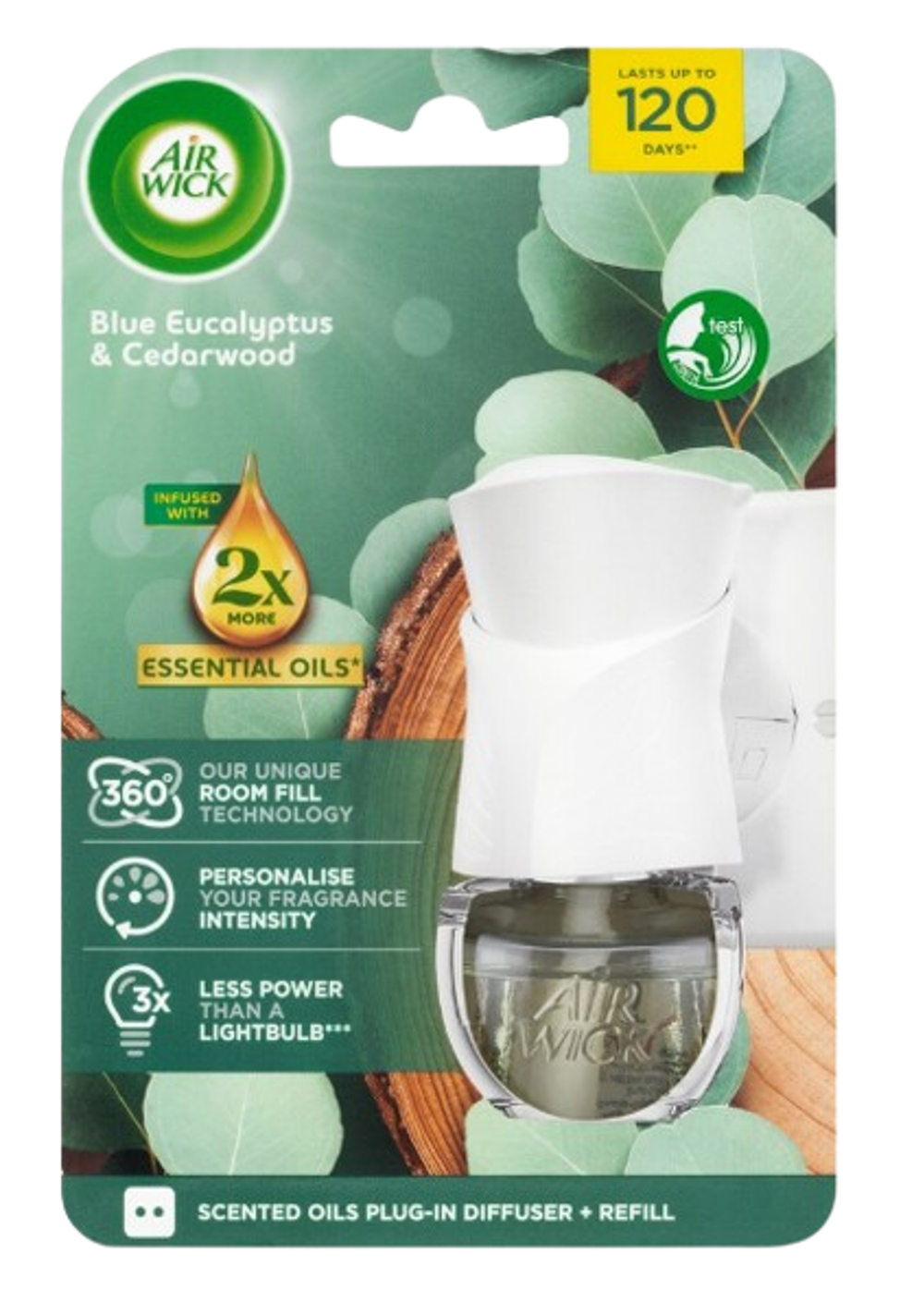 Airwick Electric - komplet (strojek + náplň), Eukalyptus a cedr, 19ml