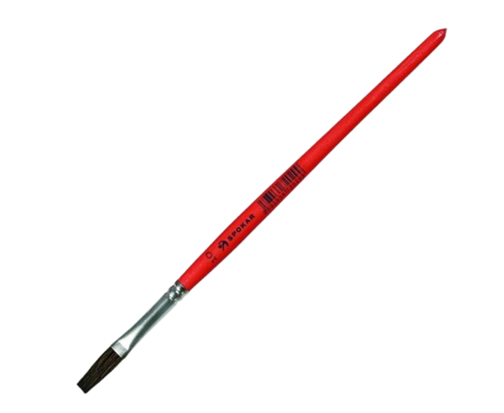 Štětec umělecký plochý S 7235/313 červený 10