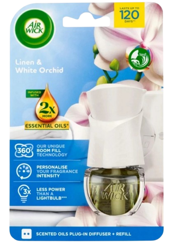 Airwick electric prádlo+bílá orchidea 1+19ml KOMPLET