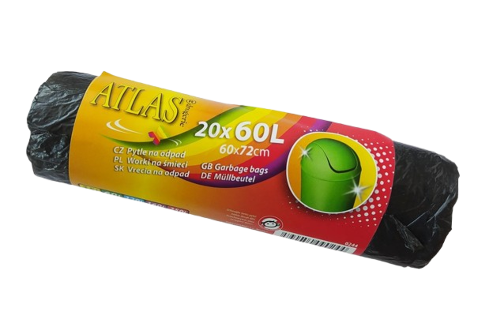 Pytle na odpad 60l, 20ks/role, 60x72cm