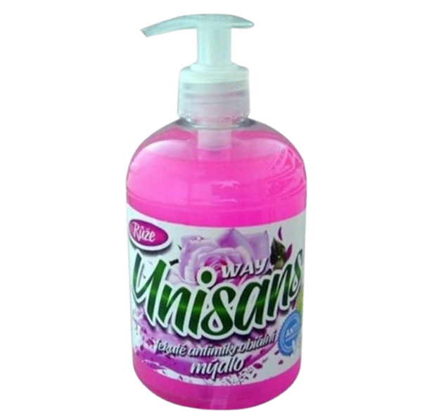 Unisans mýdlo 500ml Růže antimikrobiální