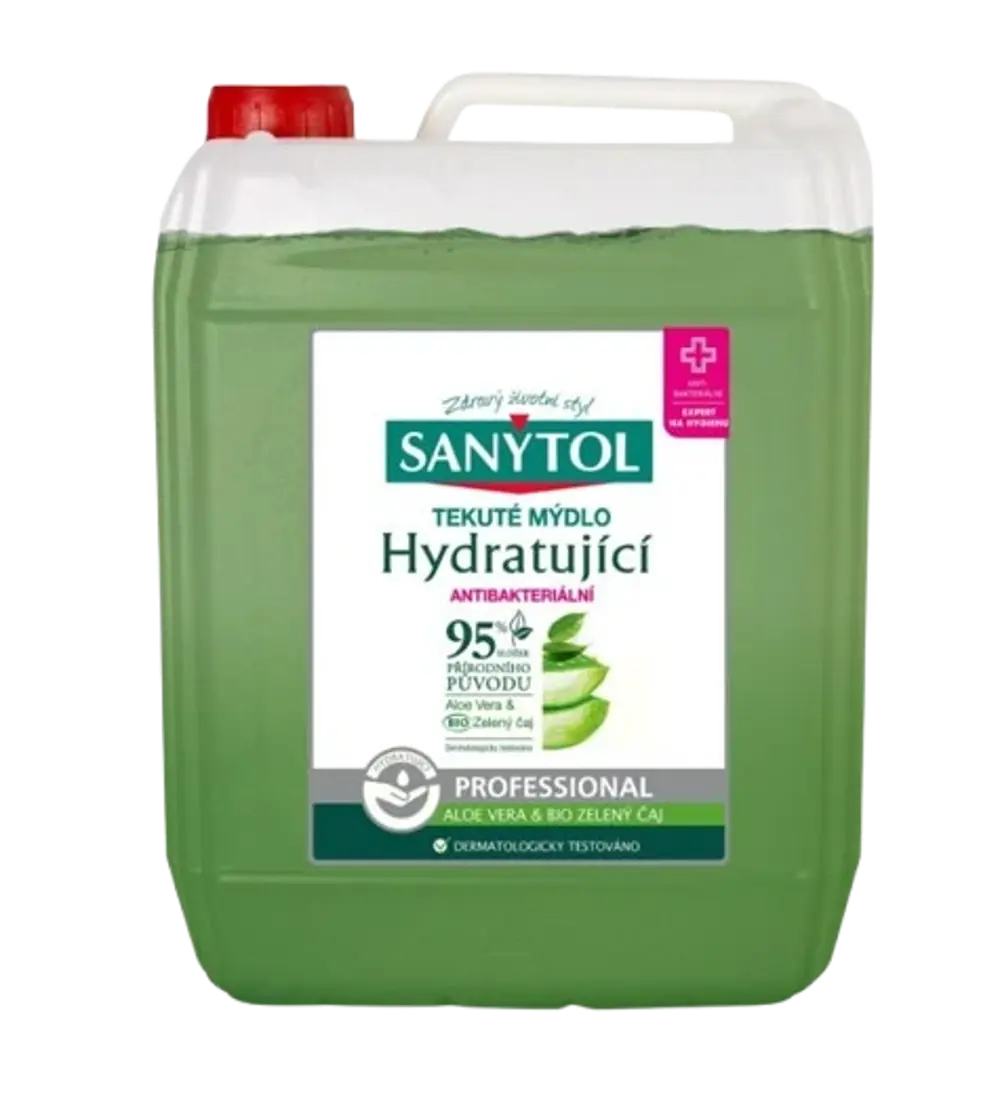 SANYTOL antb. mýdlo Aloe Vera & Zelený čaj 5l