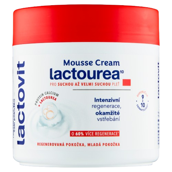 Lactovit lactourea Mousse cream 400ml hydratační pěnový krém, suchá až velmi suchá pleť