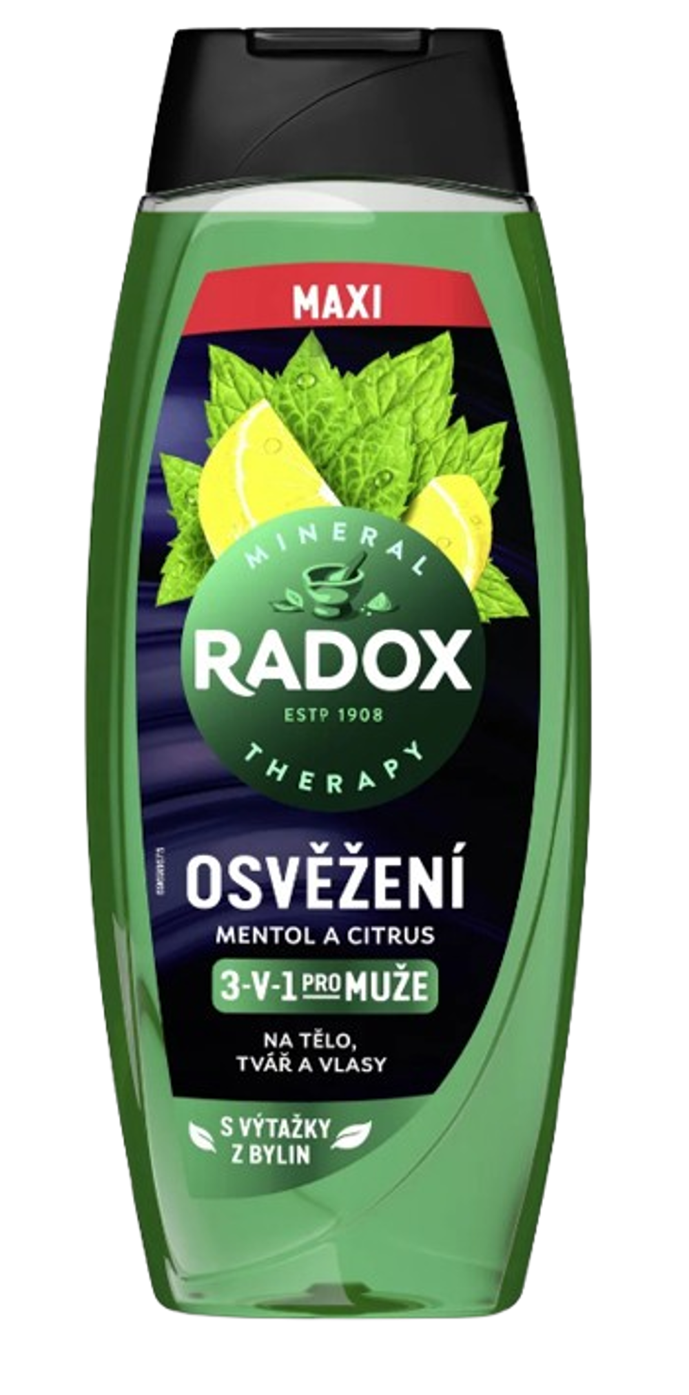 Radox sprchový gel pánský Osvěžení Mentol Citrus 3V1 450ml
