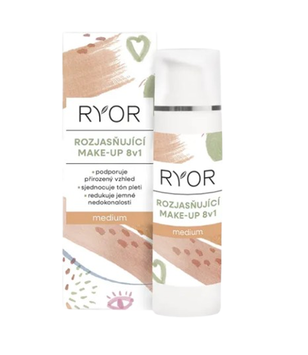 RYOR Rozjasňující make-up 8v1 MEDIUM 30ml dávkovač 30ml