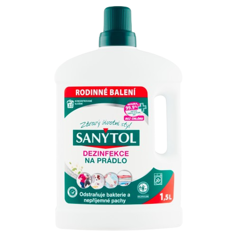 SANYTOL dezinfekce na prádlo 1,5l  Bílé květy