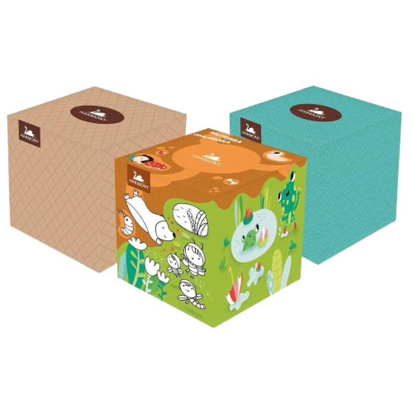 Kapesníky papírové 3vrstvé 60ks v krabičce CUBE BOX