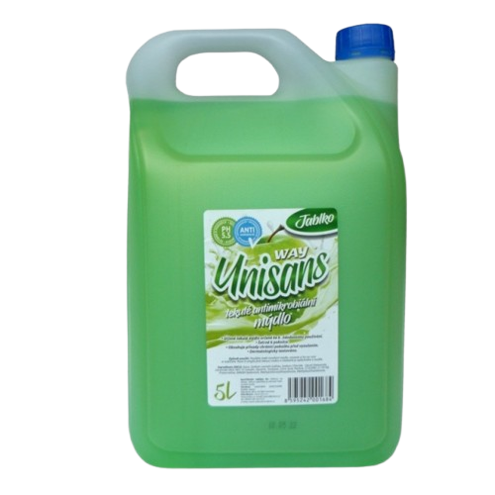 Unisans tekuté mýdlo 5l Jablko antibakteriální Ph 5,5