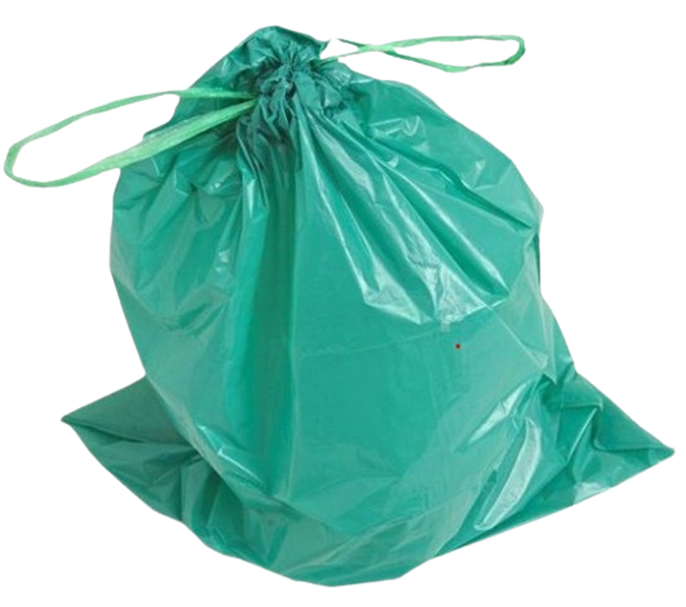 Pytle na odpad s páskou LDPE 60l, 10ks, EKO zelené