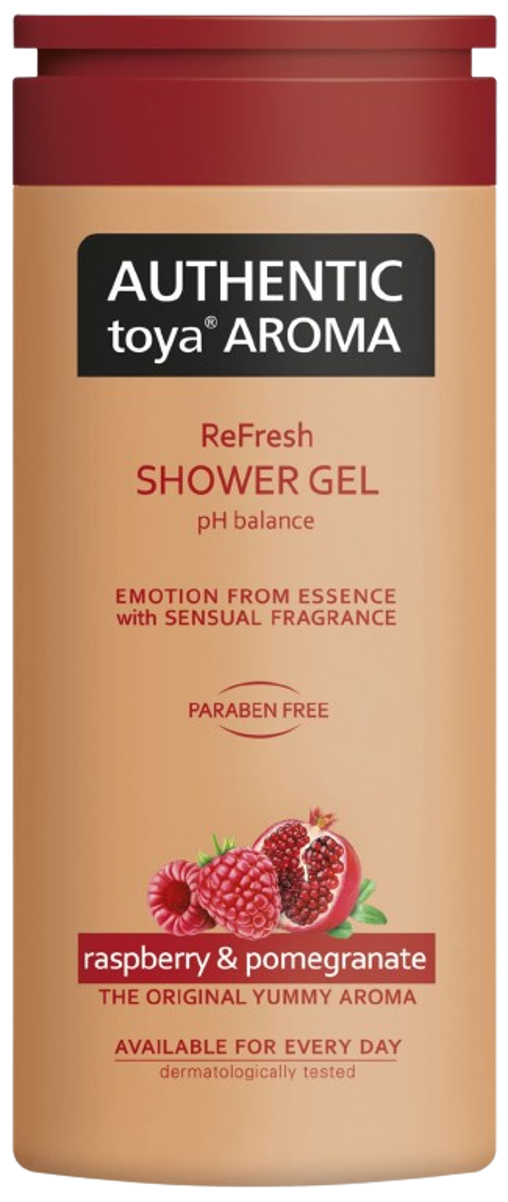 Authentic toya aroma sprchový gel 400ml rapsberry&pomegranate