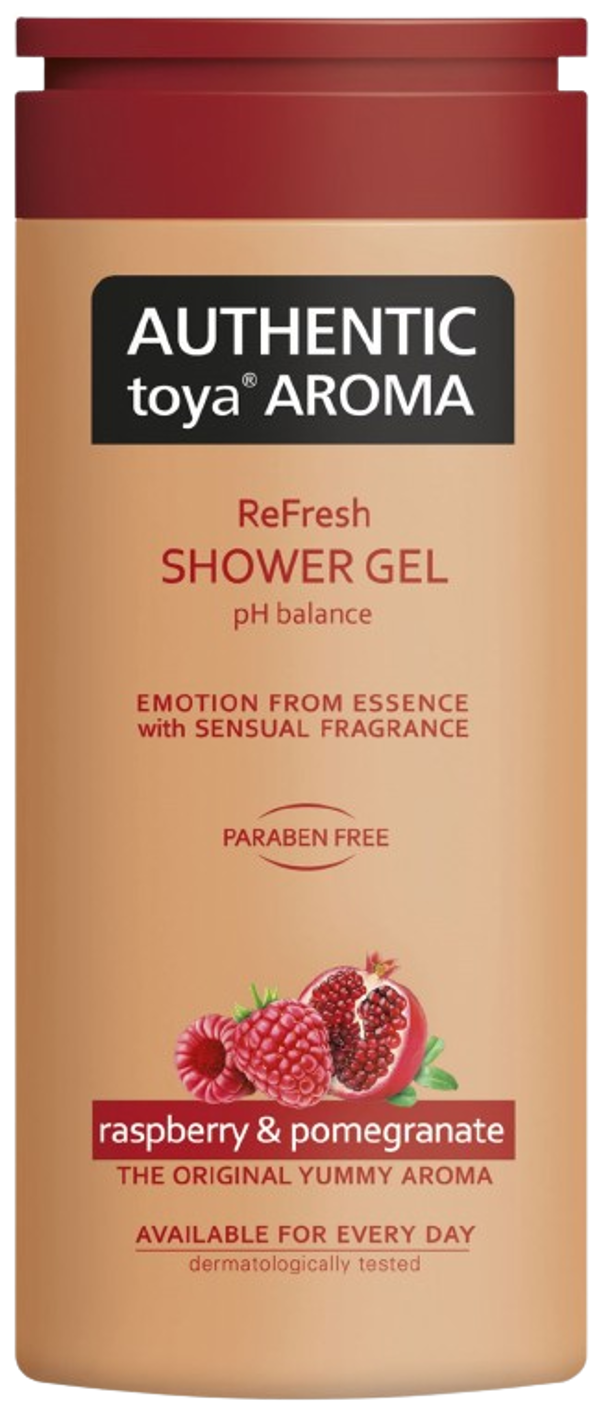Authentic toya aroma sprchový gel 400ml rapsberry&pomegranate