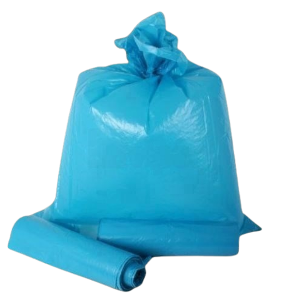 Pytle na odpad LDPE 240l, 5ks/role, 80my, 100x120cm, modré