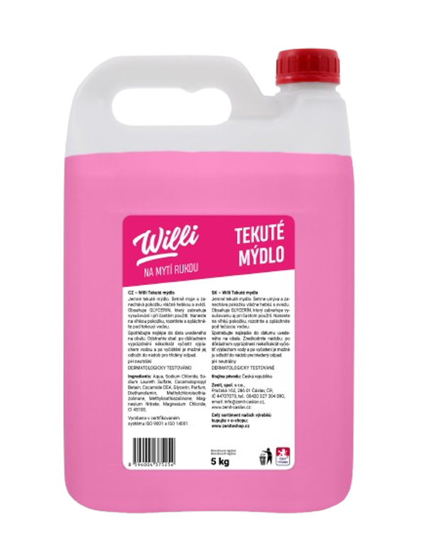 Willi tekuté mýdlo 5kg na ruce růžové