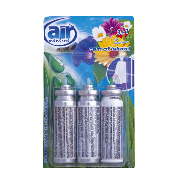 Air Menline sprej osvěžovač refill 3x15ml Rain of Island náplň