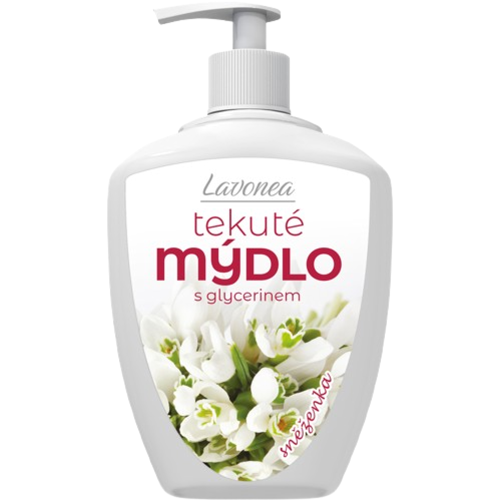 LAVONEA tekuté mýdlo 500ml Sněženka s dávkovačem