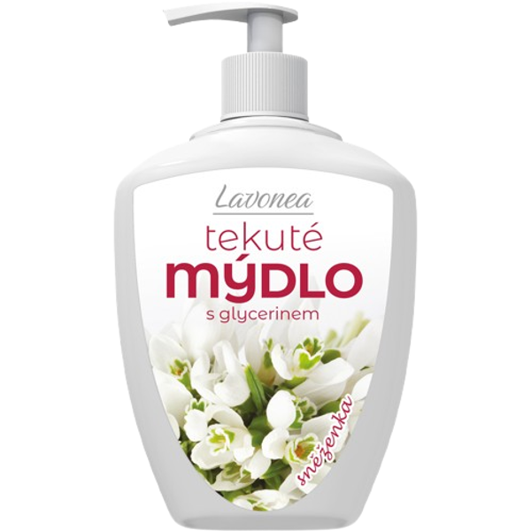 LAVONEA tekuté mýdlo 500ml Sněženka s dávkovačem