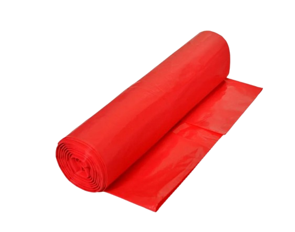 Pytle PE 120l, 15ks, 80my, 70x110cm, červené