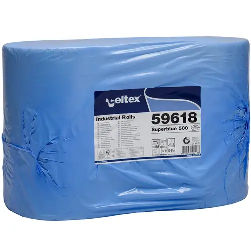Průmyslová papírová utěrka CELTEX SuperBlue 500, šířka 36cm, 3vrstvy - 2ks