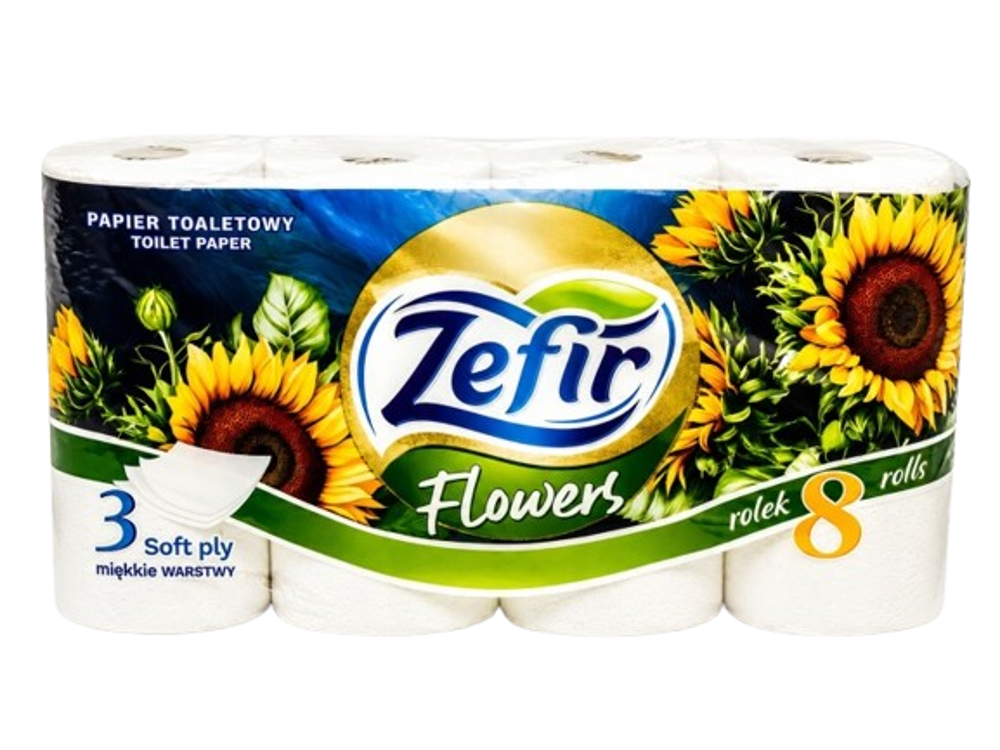 ZEFIR toaletní papír 3vrstvý, 15m, 8ks