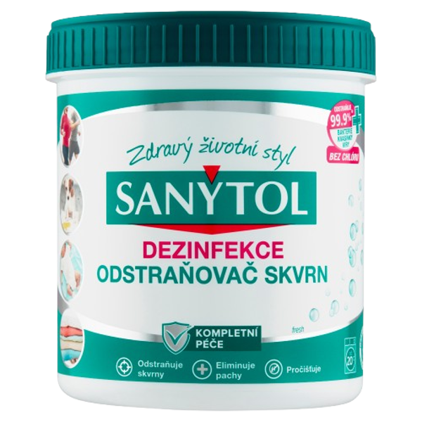 SANYTOL dezinfekce, odstraňovač skvrn 450g do pračky