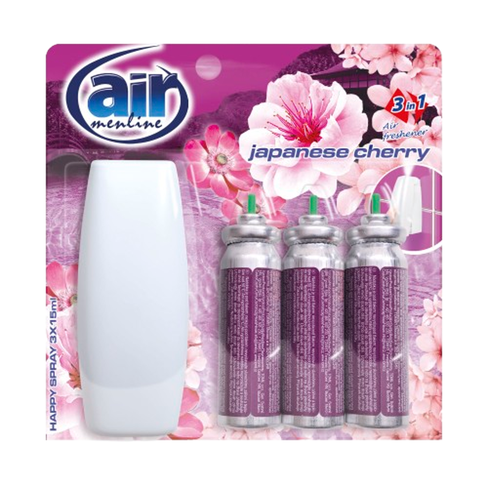 Air Menline sprej osvěžovač 3x15ml Japanese Cherry komplet
