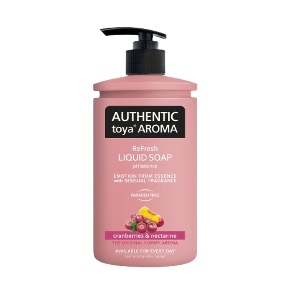 Authentic toya aroma tekuté mýdlo s dávkovačem 400ml Cranberries&Nectarine