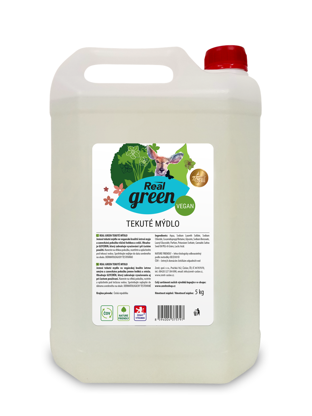Real green 5kg tekuté mýdlo