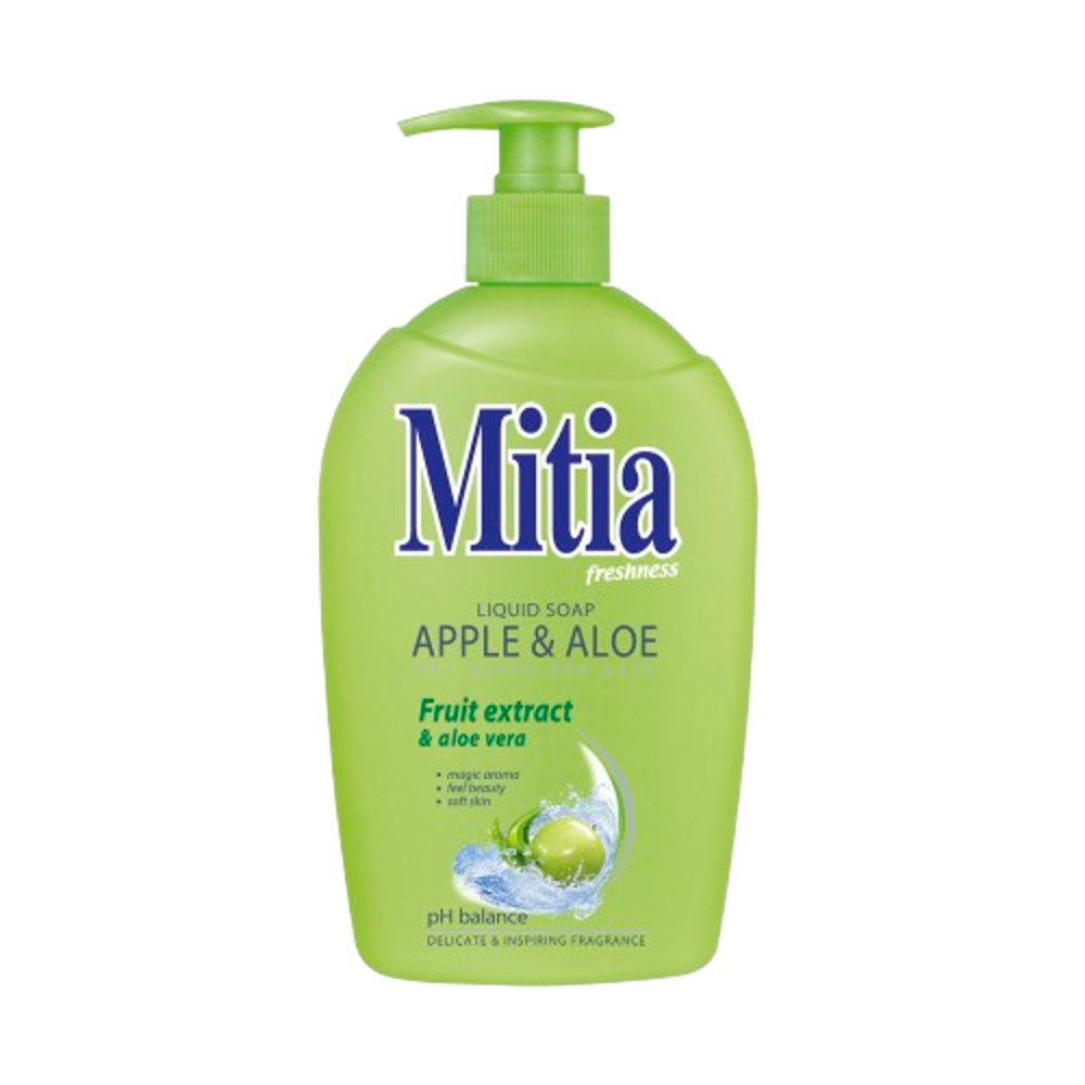 Mitia tekuté mýdlo 500ml Apple&Aloe s dávkovačem
