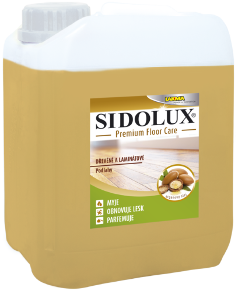 SIDOLUX Premium floor care DŘEVĚNÉ A LAMINÁTOVÉ PODLAH S ARGANOVÝM OLEJEM 5l