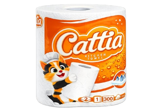 Cattia kuchyňské utěrky 2vrstvé, 60m, 300útržků, 1ks
