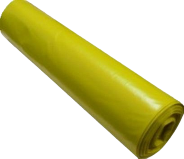 Mikrotenové pytle na odpad 120l, 50ks/role, 20my, 70x110cm, žluté