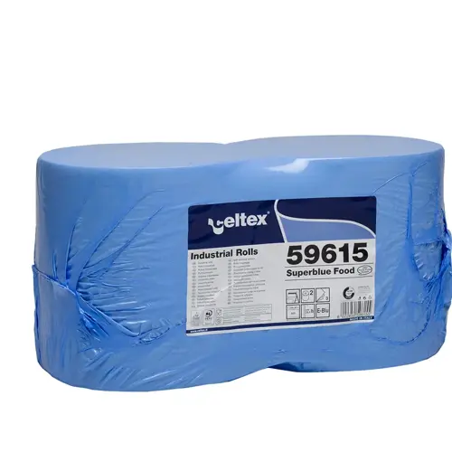 Průmyslová papírová utěrka CELTEX SuperBlue S, šířka 26,5cm, 3vrstvy - 2ks