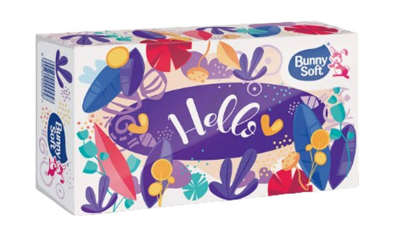 Papírové kapesníky Bunny Soft v krabičce 100ks,2vrstvé