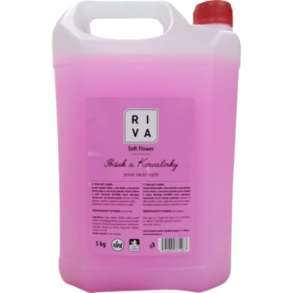 RIVA tekuté mýdlo 5kg soft flower Ibišek a Konvalink