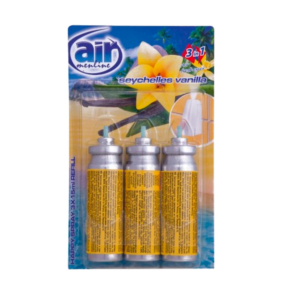Air Menline sprej osvěřovač refill 3x15ml Seychelles vanilla, náplň 3ks
