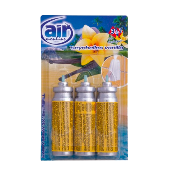 Air Menline sprej osvěřovač refill 3x15ml Seychelles vanilla, náplň 3ks