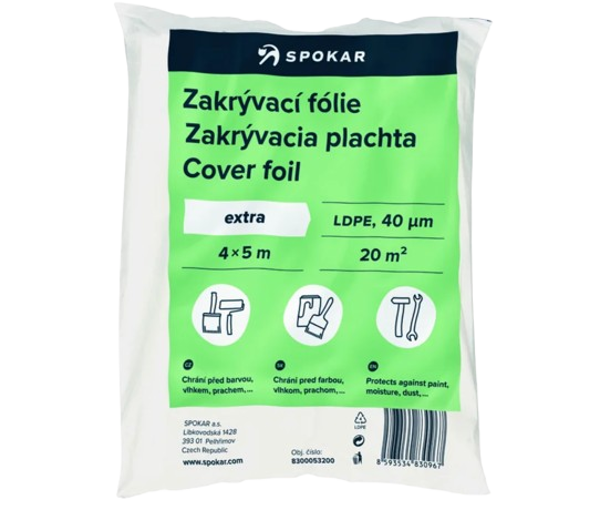 Zakrývací fólie 4x5m LDPE 40my