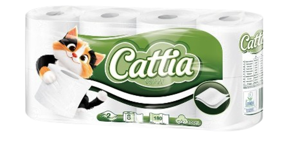 Cattia toaletní papír 2vrstvý 18m 8ks