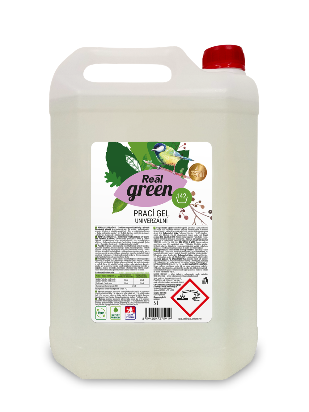 Real Green prací gel univerzální 5l