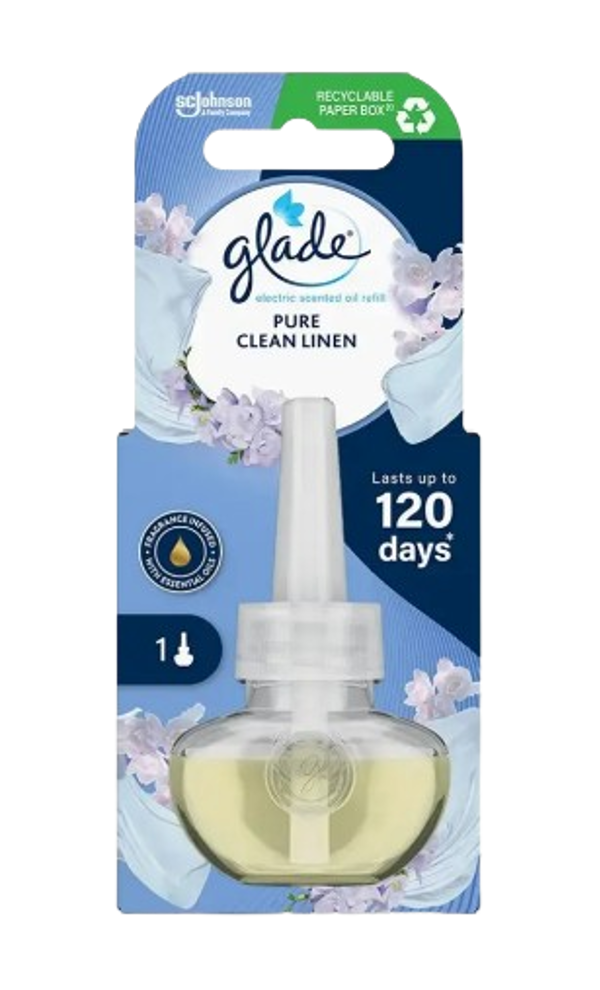 Glade electric Pure clean linen 20ml, náplň 1ks